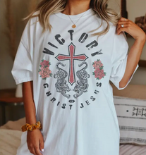 Load image into Gallery viewer, Victory in Christ Jesus Graphic Tee