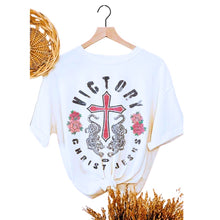 Load image into Gallery viewer, Victory in Christ Jesus Graphic Tee