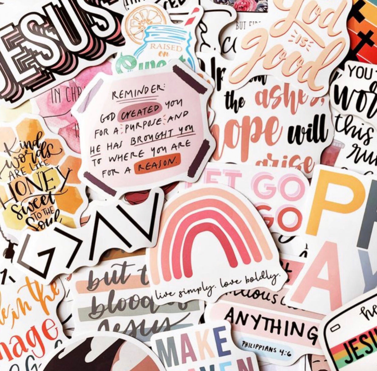 10 x Religious stickers  Christian sticker bundle (1515008)