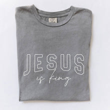 Load image into Gallery viewer, JESUS IS KING Mineral Washed Graphic Tee
